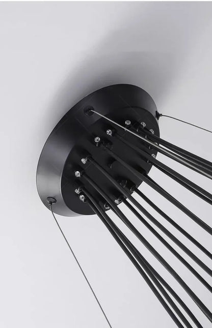 Modern Glass Ball Chandelier with Hand-Blown Spheres and LED Illumination