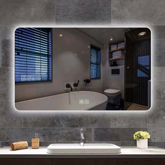 LED Bathroom Mirror with Lights, Anti-Fog, Dimmable, Bluetooth speaker, Lighted Bathroom Vanity Mirror for Wall