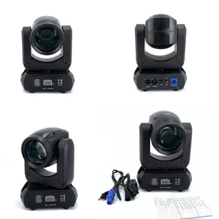 2-Pack 150W LED Moving Head Beam Lights with Prism & Gobo – DMX Stage Lighting