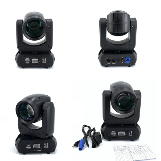 2-Pack 150W LED Moving Head Beam Lights with Prism & Gobo – DMX Stage Lighting