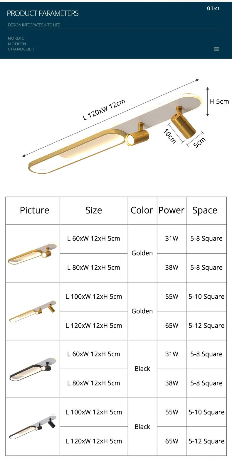 Modern Acrylic LED Chandelier with Adjustable Spotlights and Dimmable Lighting