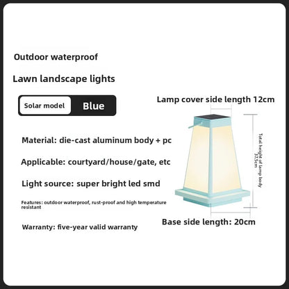 New Outdoor Waterproof Solar Garden Lawn Lamp Camping Balcony Garden Decoration Ambient Light Outdoor Dining-Table Portable Lamp