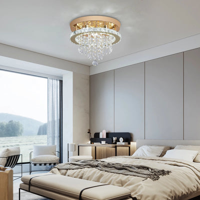 VETRULUS Gold Crystal LED Chandelier – Luxury Modern Ceiling Light