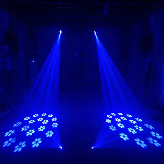 2-Pack 150W LED Moving Head Beam Lights with Prism & Gobo – DMX Stage Lighting