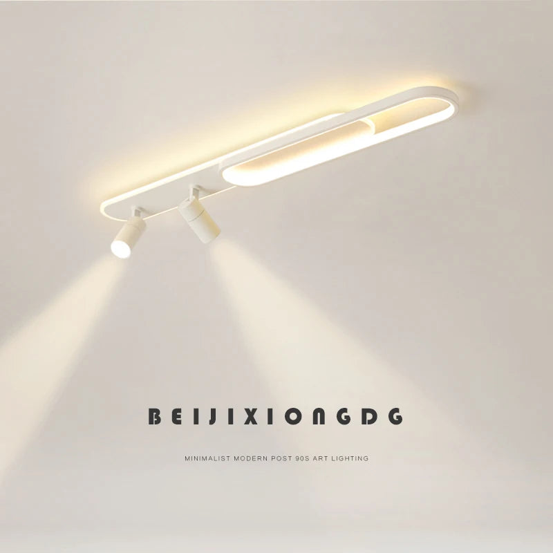 Modern Acrylic LED Chandelier with Adjustable Spotlights and Dimmable Lighting