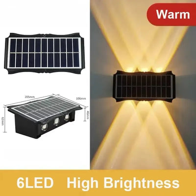 Solar LED Wall Light – Up & Down Waterproof Outdoor Lamp