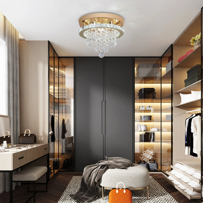 VETRULUS Gold Crystal LED Chandelier – Luxury Modern Ceiling Light