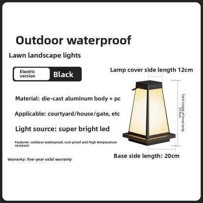 New Outdoor Waterproof Solar Garden Lawn Lamp Camping Balcony Garden Decoration Ambient Light Outdoor Dining-Table Portable Lamp