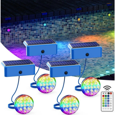 Solar Underwater Swimming Pool Lights with Remote Control