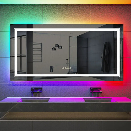 Frameless LED Bathroom Mirror – Fogless Modern Design | Replace