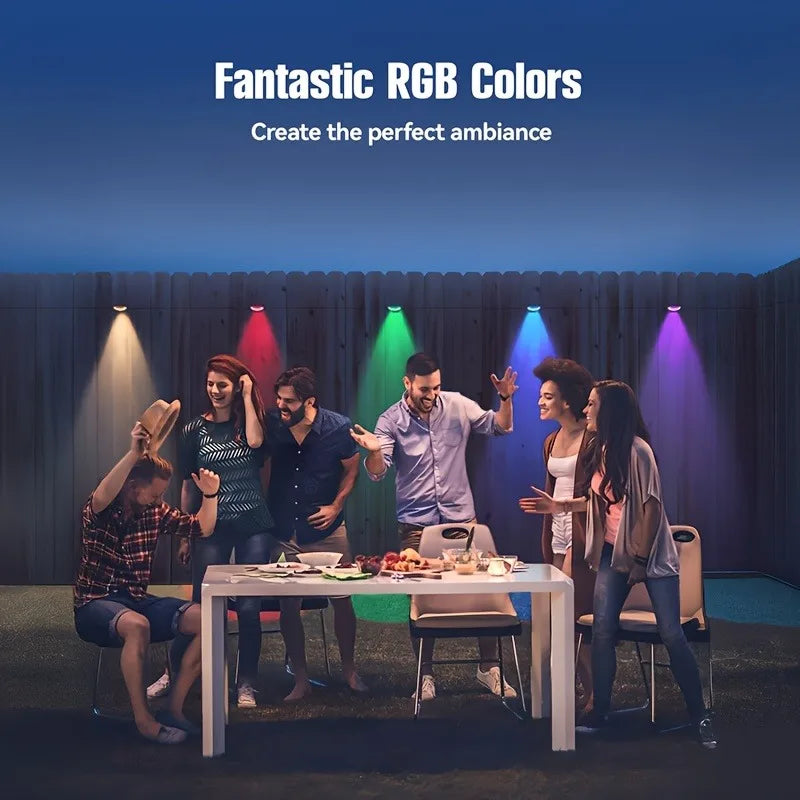 Smart Outdoor Light String 300 Ft RGBIC Outdoor Light With 16 Million Dimmable Warm White LED Bulbs Application &nbsp;Control garden