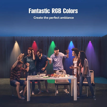 Smart Outdoor Light String 300 Ft RGBIC Outdoor Light With 16 Million Dimmable Warm White LED Bulbs Application &nbsp;Control garden