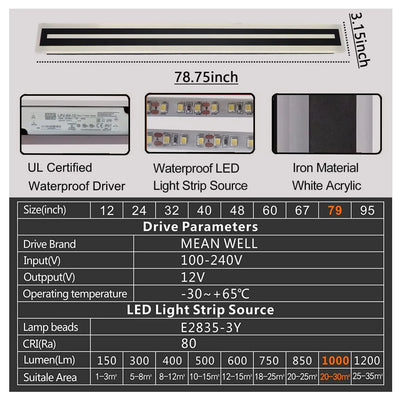 Modern LED Outdoor Wall Sconce – IP67 Frosted Acrylic Light