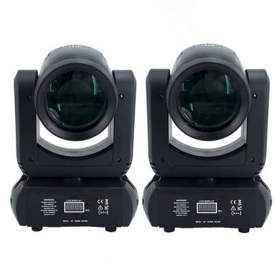2-Pack 150W LED Moving Head Beam Lights with Prism & Gobo – DMX Stage Lighting