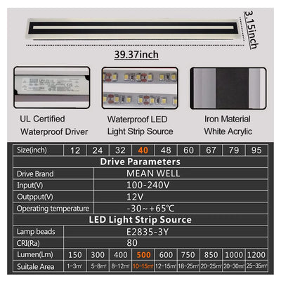 Modern LED Outdoor Wall Sconce – IP67 Frosted Acrylic Light