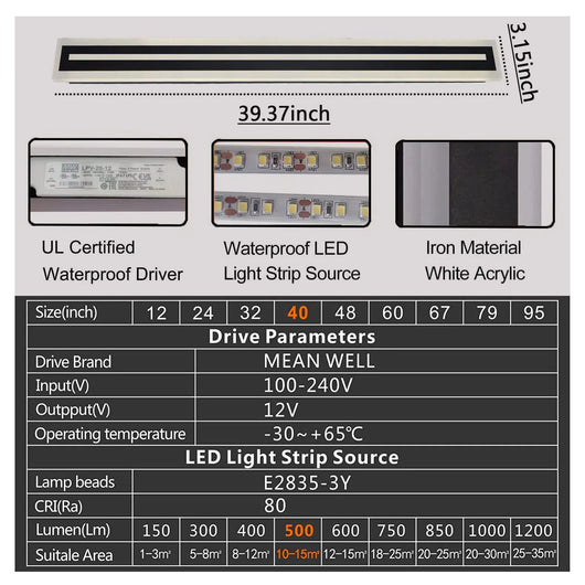 Modern LED Outdoor Wall Sconce – IP67 Frosted Acrylic Light