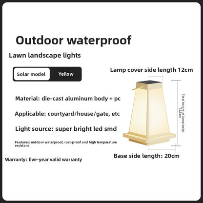 New Outdoor Waterproof Solar Garden Lawn Lamp Camping Balcony Garden Decoration Ambient Light Outdoor Dining-Table Portable Lamp