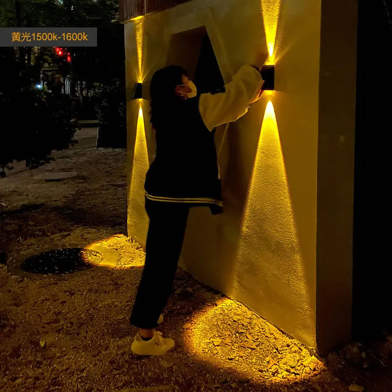 Outdoor Solar Lights Sunlight Garden Fence Outdoor Solar Lights Solar Stair Lights Up and Down Courtyard Street Modern Wall Lamps