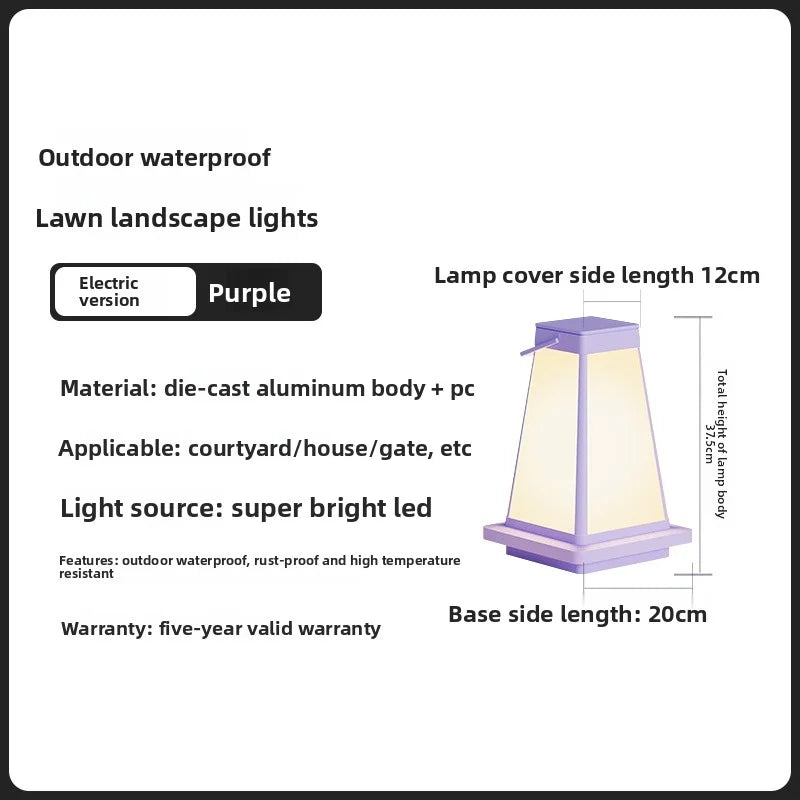 New Outdoor Waterproof Solar Garden Lawn Lamp Camping Balcony Garden Decoration Ambient Light Outdoor Dining-Table Portable Lamp