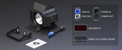 200W RGBWA+UV COB Par Light – 6-in-1 DMX512 Stage Wash Light