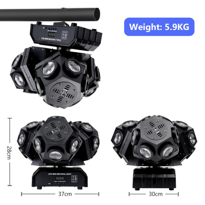 4-in-1 LED Moving Head Beam Light – DMX Rotating Stage Fixture