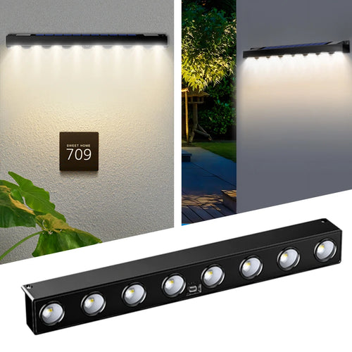 Solar LED Wall Light Outdoor – Waterproof Garden & Sign Lighting Lamp