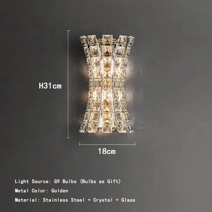 Luxury Round Crystal LED Ceiling Lights with Stainless Steel Design