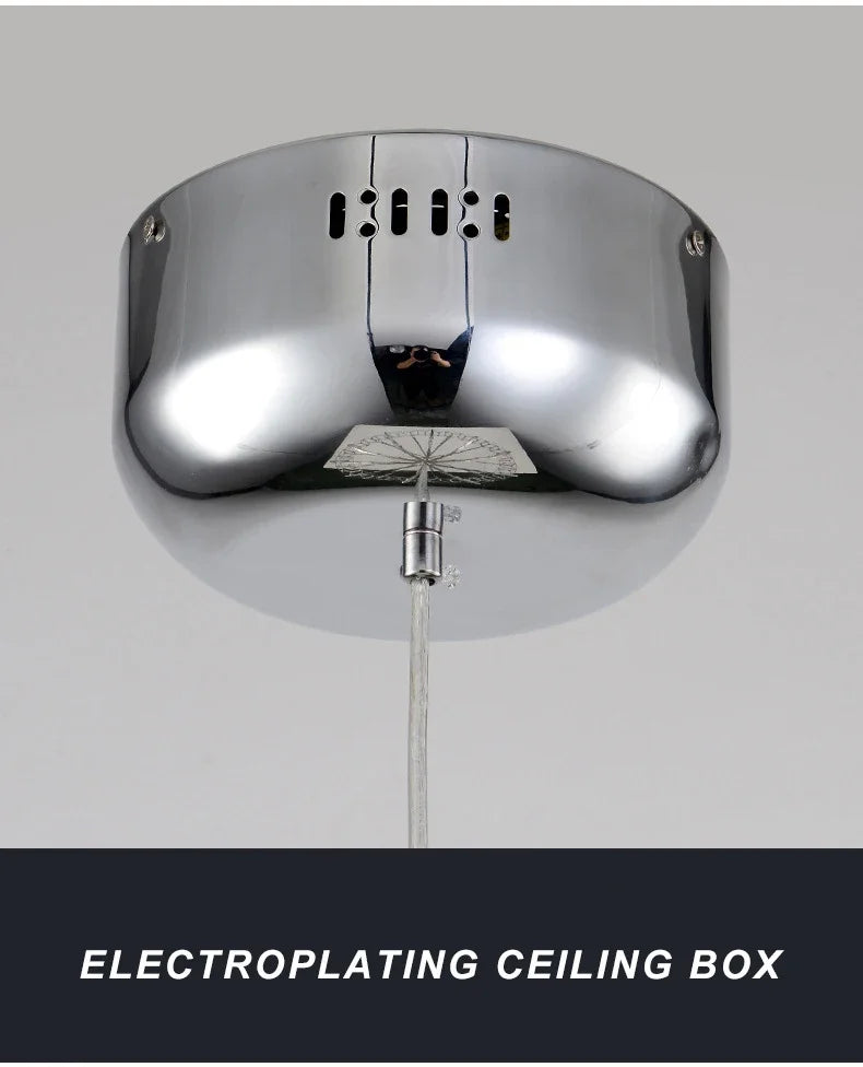 Modern Brief Loft Spark Ball LED Chandelier Fixture Firework Ball Stainless Steel Pendant Lamp for Home Decor Lighting 110-240V