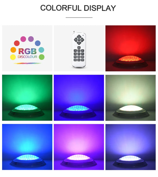 Stainless Steel RGB LED Pool Light – IP68 Waterproof Underwater Lighting