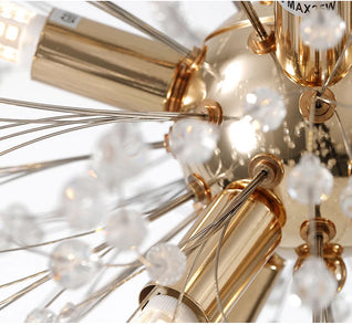 Crystal Fireball LED Pendant Light – Geometric Star Design