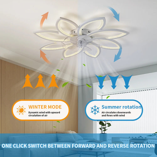 Modern LED Ceiling Fan Light with Remote Control