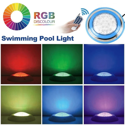 AC12V 35W 360LED Waterproof Pool Light Multicolor RGB Underwater Lamp with Remote Control