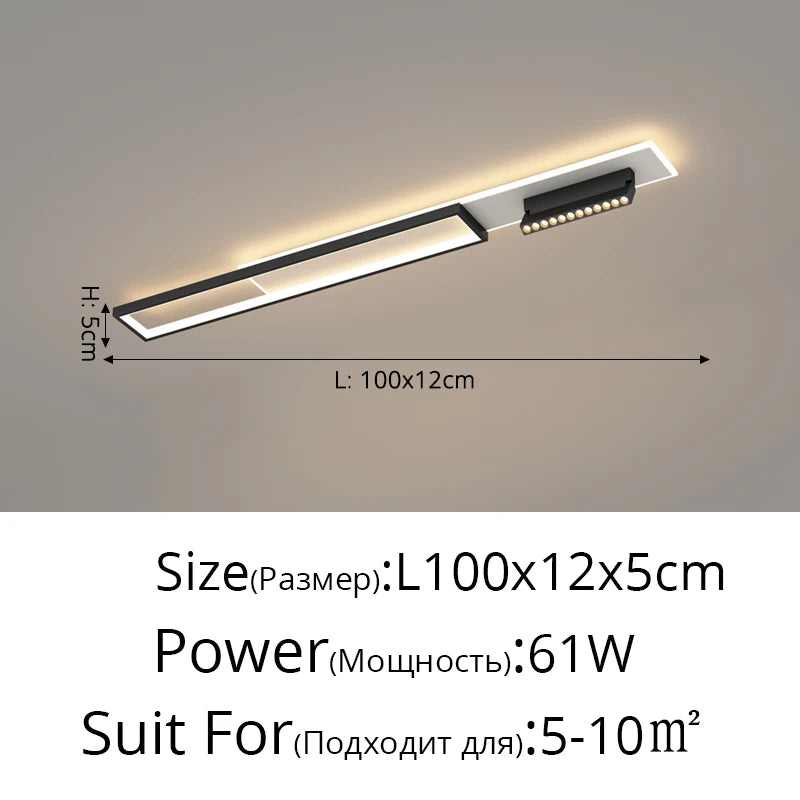 Modern Acrylic LED Chandelier with Adjustable Spotlights and Dimmable Lighting