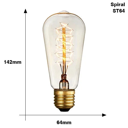 Vintage Edison LED Filament Bulb – E27 Dimmable Retro Light
