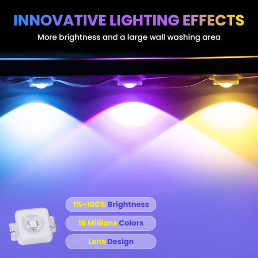 100ft Smart RGB Outdoor LED Strip Lights – Waterproof App & Voice Control