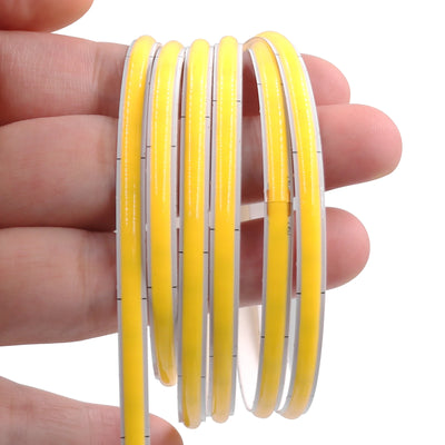High-Density COB LED Strip Light – 3mm / 5mm, 12V–24V Dimmable