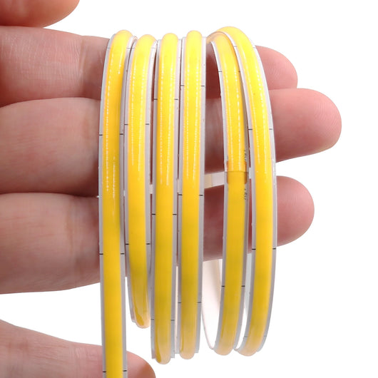 High-Density COB LED Strip Light – 3mm / 5mm, 12V–24V Dimmable