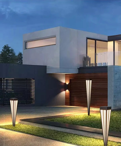 Solar LED Lawn Light Solar Garden Light 12W Solar LED Outdoor Aluminum Acrylic Garden Bollard