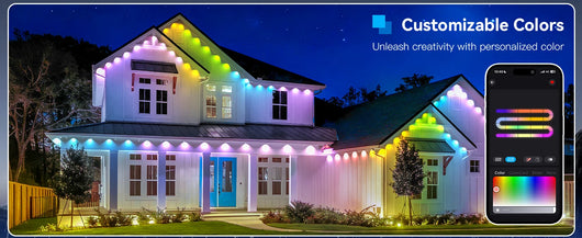 Smart RGBIC Permanent Outdoor Lights – 50ft / 100ft / 150ft LED String Lighting