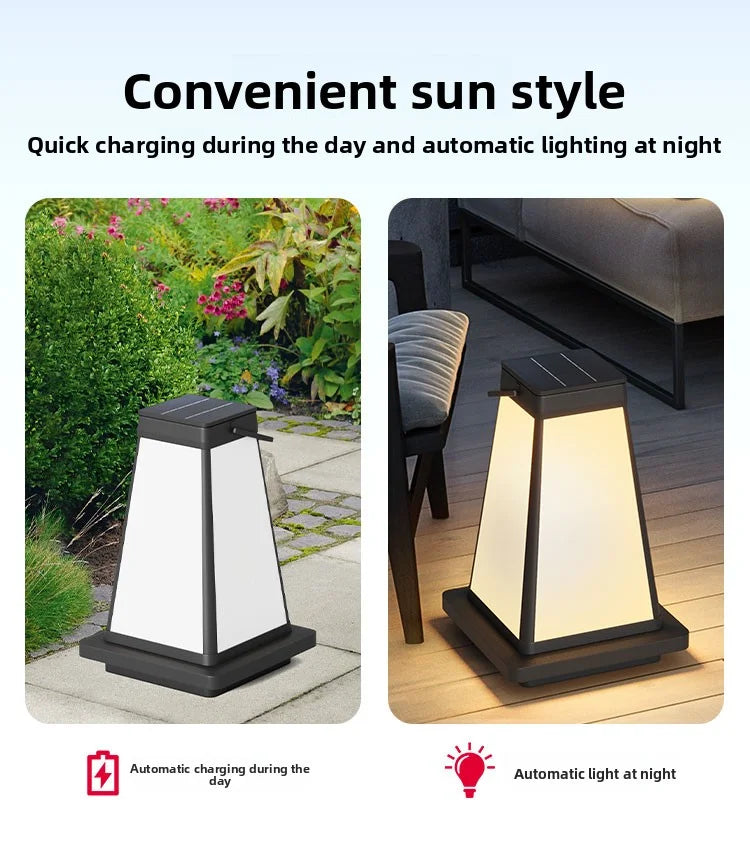 New Outdoor Waterproof Solar Garden Lawn Lamp Camping Balcony Garden Decoration Ambient Light Outdoor Dining-Table Portable Lamp