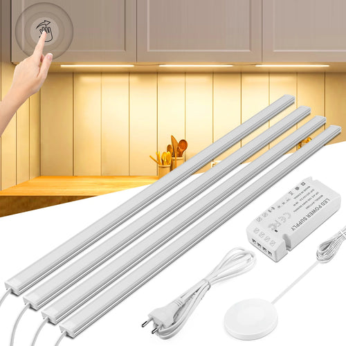Touch Sensor LED Cabinet Light – Dimmable Under Cabinet &amp; Wardrobe Lighting