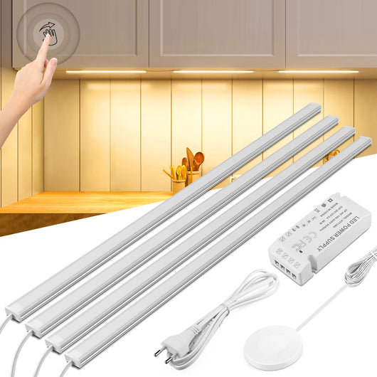 Touch Sensor LED Cabinet Light – Dimmable Under Cabinet &amp; Wardrobe Lighting