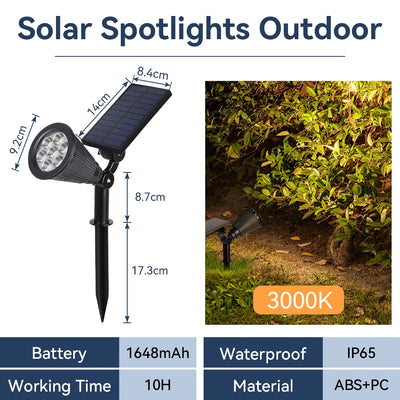 LED Solar Garden Spotlights – IP65 Waterproof Outdoor Landscape Lights
