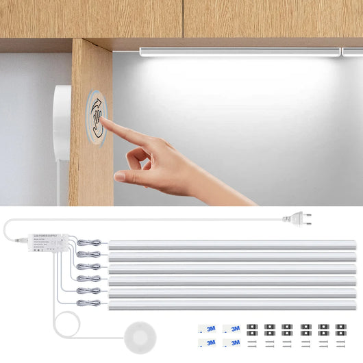 Touch Sensor LED Cabinet Light – Dimmable Under Cabinet &amp; Wardrobe Lighting
