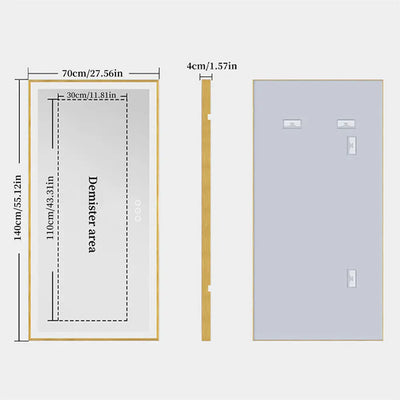 Fogless LED Bathroom Mirror – Modern Aluminum Frame