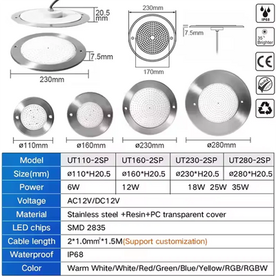 Smart RGB LED Pool Light – App-Controlled IP68 Underwater Lighting