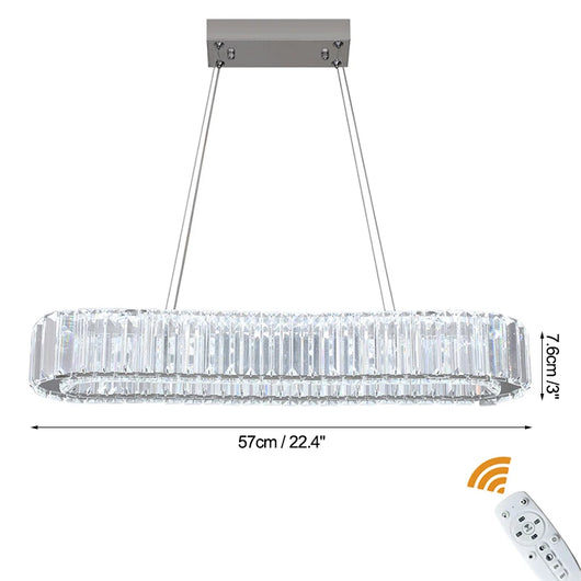 Modern Crystal Rings LED Chandelier Indoor Luxury Ceiling Lamp Dimming &amp; Remote Control Pendant Lighting Chrome Lustre Fixtures