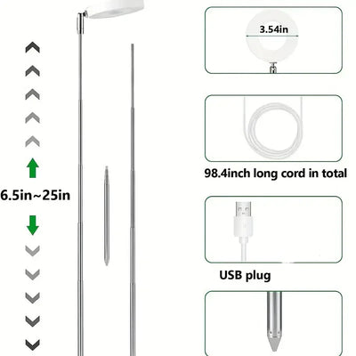 LED Grow Light Full Spectrum Plant Lamp Adjustable Dimmable Growing Lamp LED Hydroponics Lamp with Timer for Indoor Plants Light