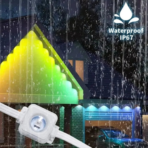 300FT Smart Eave Lights 180 LEDs Permanent Outdoor LED String Lights with App &amp; Remote Control – Waterproof Holiday &amp; Daily Décor