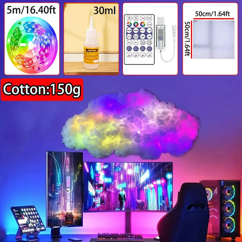 RGB 3D Thundercloud Light – Smart LED Cloud Lamp